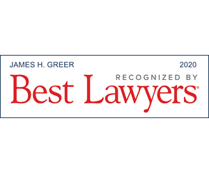 James H. Greer recognized by best lawyers, 2020